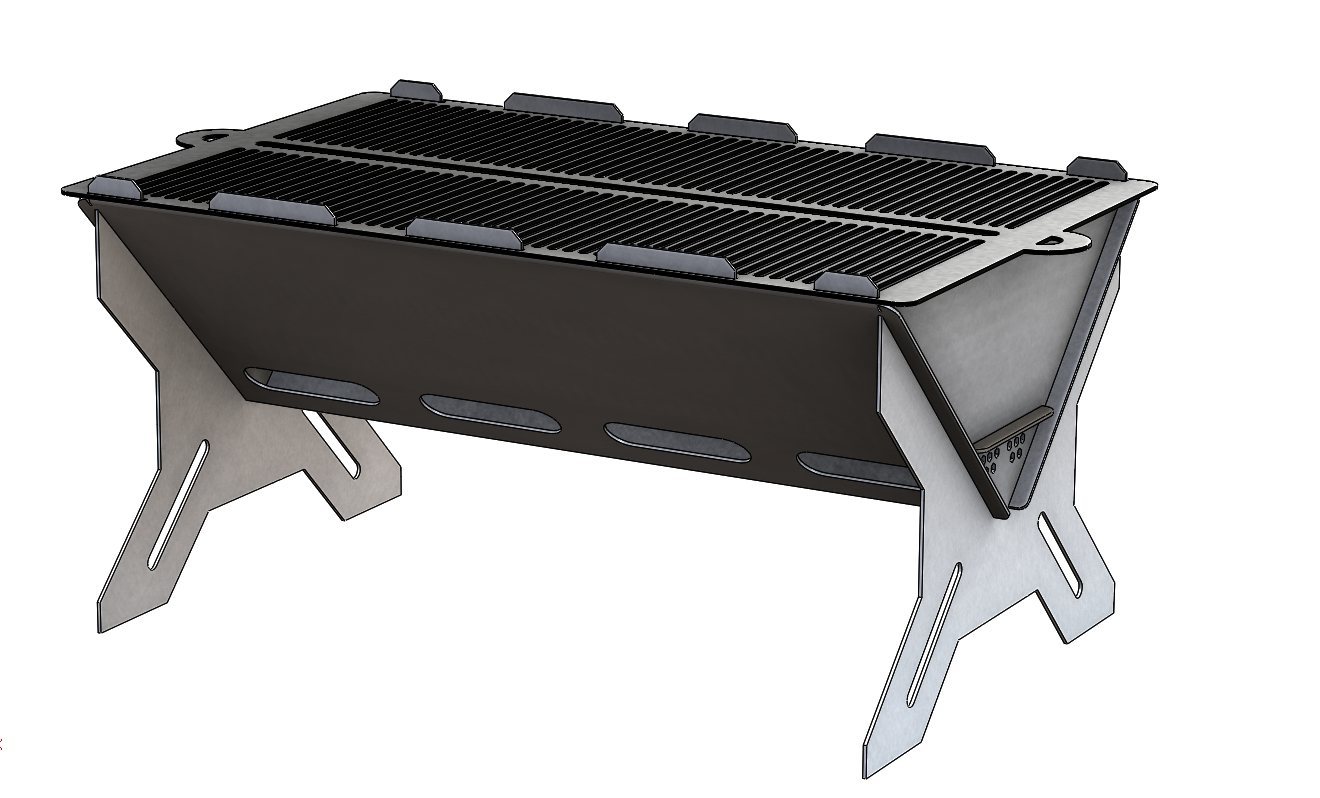 Sheet Metal BBQ — 3D model by Model Craft 3D